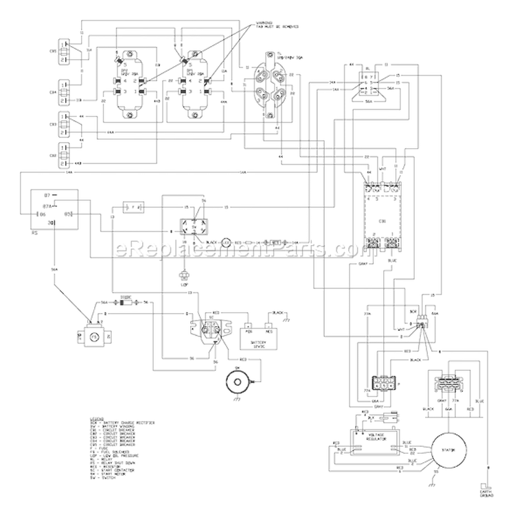 Page G Diagram and Parts List for 040248-0  Briggs and Stratton Generator
